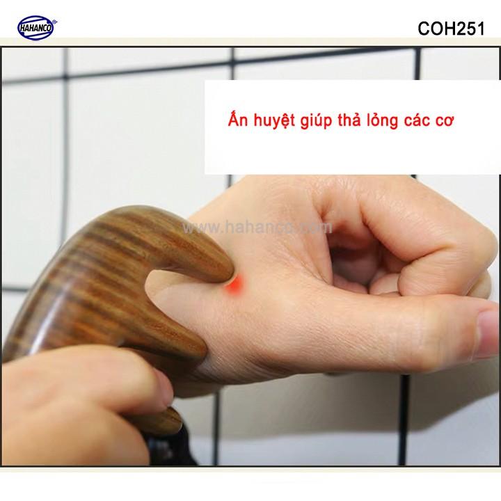 Lược gỗ Bách Xanh 5 răng massa đầu (Size: S -10cm) COH251 - Giúp lưu thông khí huyết đả thông kinh mạch - Chăm sóc tóc