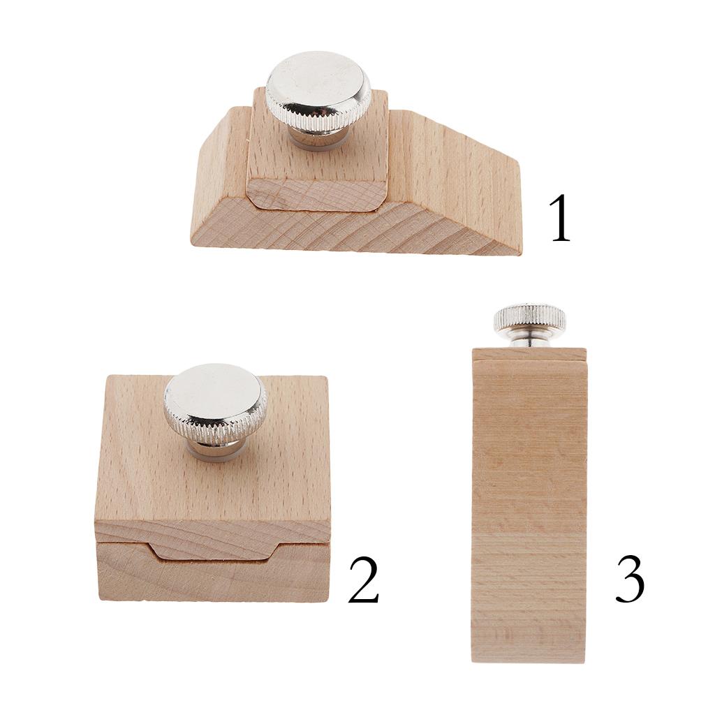 Wooden Sandpaper Block Leather Polishing Tool for Belt Saddle Style 1