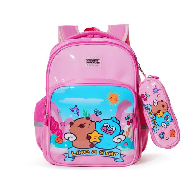 Ba Lô Học Sinh Capybara Và Hangyodon - Mr.Vui 1062 - Màu Hồng