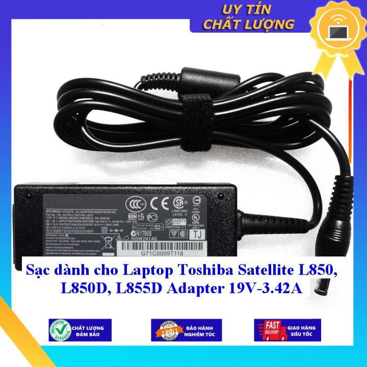 Sạc dùng cho Laptop Toshiba Satellite L850 L850D L855D Adapter 19V-3.42A - Hàng Nhập Khẩu New Seal