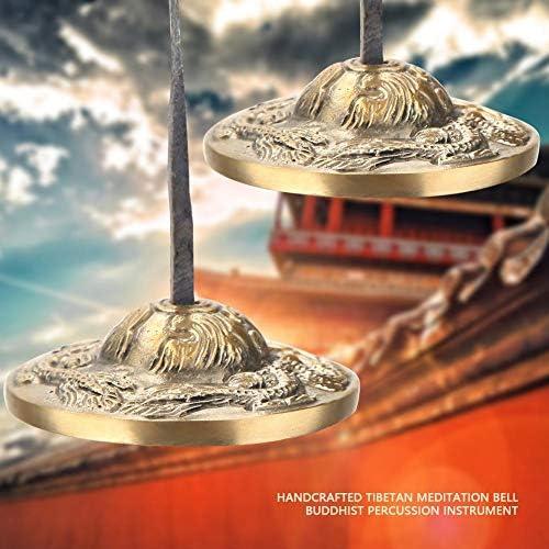 Chuông Thiền Tây Tạng Nhạc Cụ Gõ Chùa Phật Âm Thanh Bằng Đồng Chạm Khắc Tây Tạng Chuông Thủ Công
