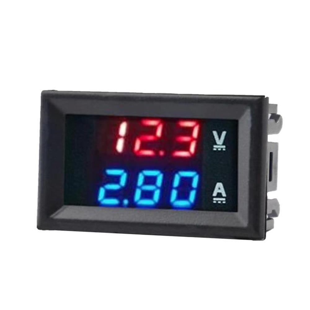 Mini Digital Voltmeter Ammeter DC 100V 10A Voltmeter Current Meter Tester Blue+Red Dual LED Display