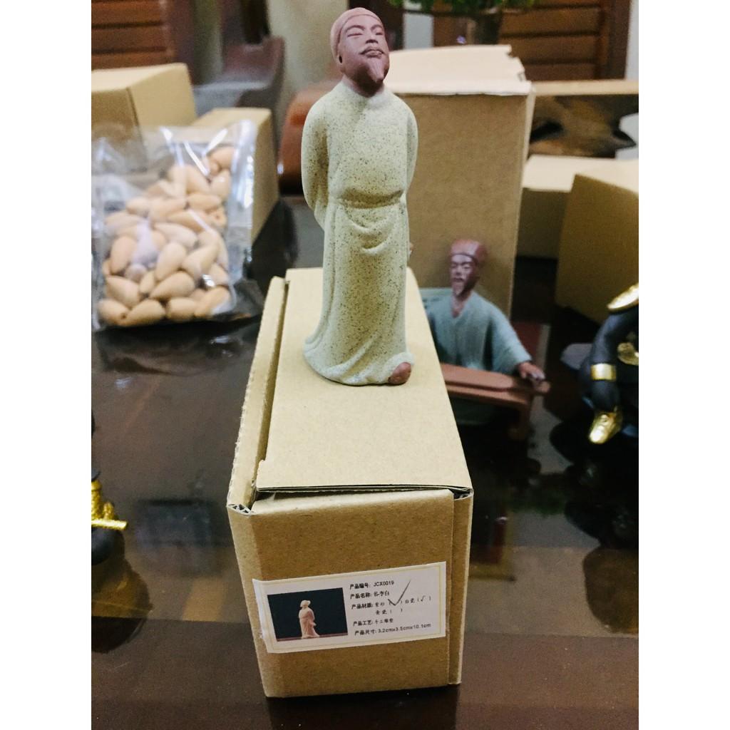 Tượng Khổng Minh Gốm Tử Sa Cao Cấp - Trang trí Bàn làm việc, Phòng khách, Ô Tô