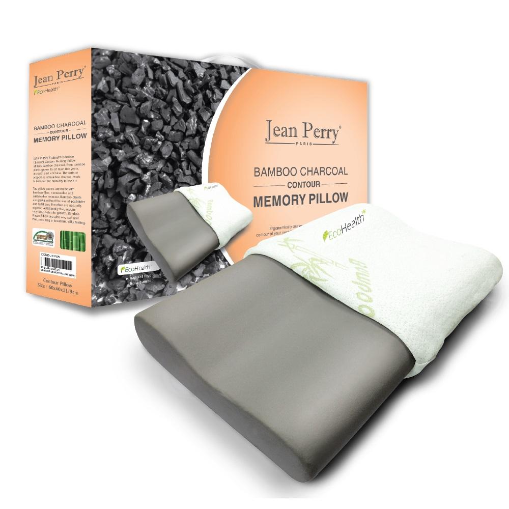 Gối nằm chiết xuất than tre Jean Perry Memory Foam Bamboo Charcoal Contour (thường) 60x40x11/9 cm