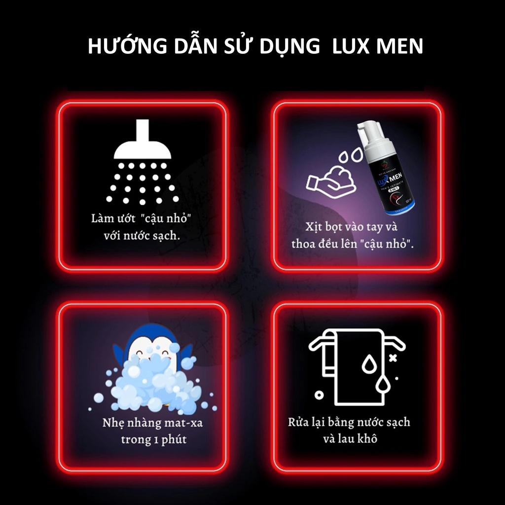 Bọt vệ sinh nam giới 3 trong 1 Best Life Luxmen dung dịch vệ sinh nam giới tạo bọt hương nước hoa chai 100ml