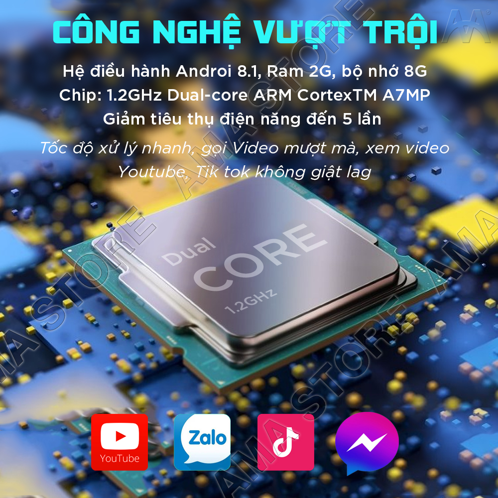 Đồng hồ Thông minh Trẻ em Android ZaIo Youtube Fb Messenger Kết nối Wifi, 4G, Bluetooth Định vị GPS AMA Watch LT21 Hàng nhập khẩu