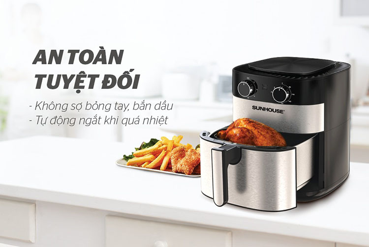 Nồi Chiên Không Dầu Sunhouse SHD4026 - Hàng Chính Hãng