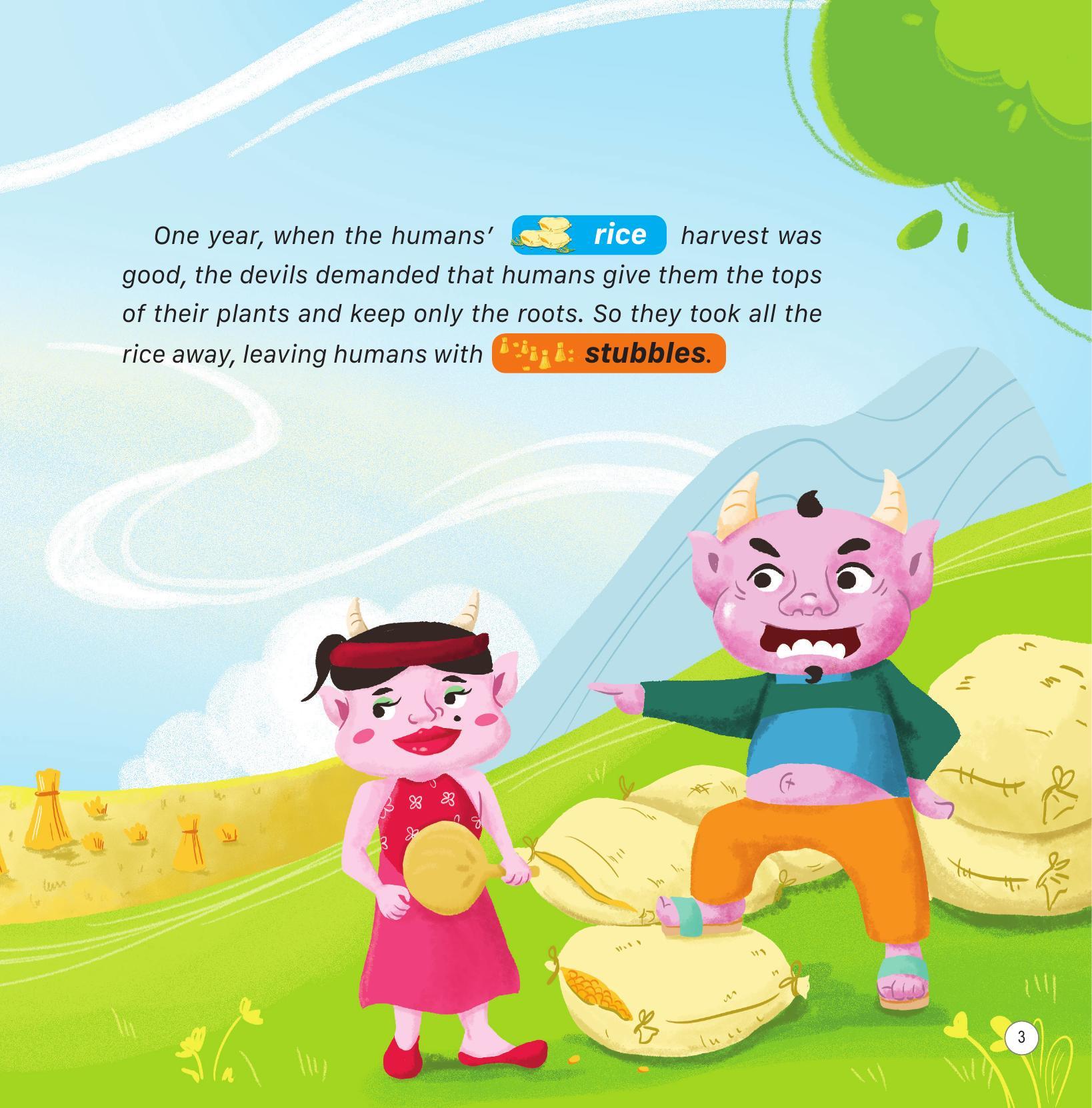 Sách - Truyện Cổ Tích Việt Nam - Sự Tích Cây Nêu Ngày Tết - Song Ngữ Việt-Anh