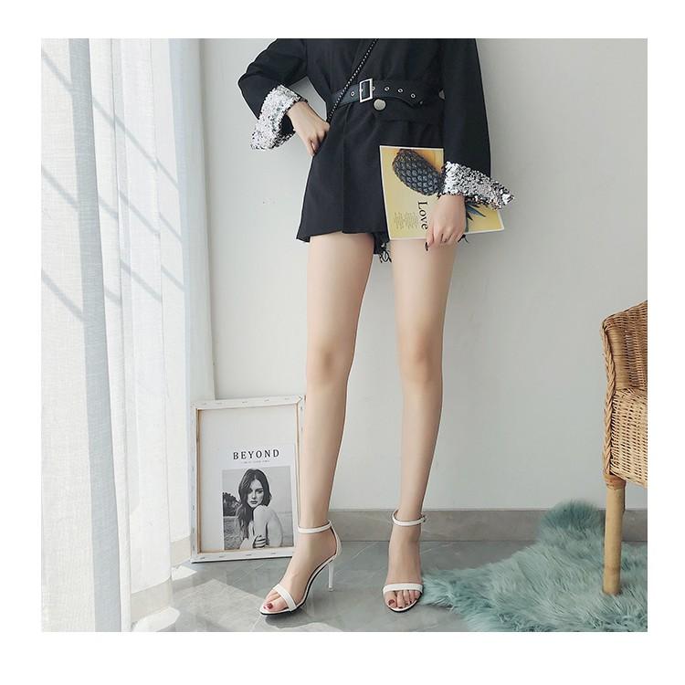 Hight heels women shoes buckle sexy patent leather high heel sandals
