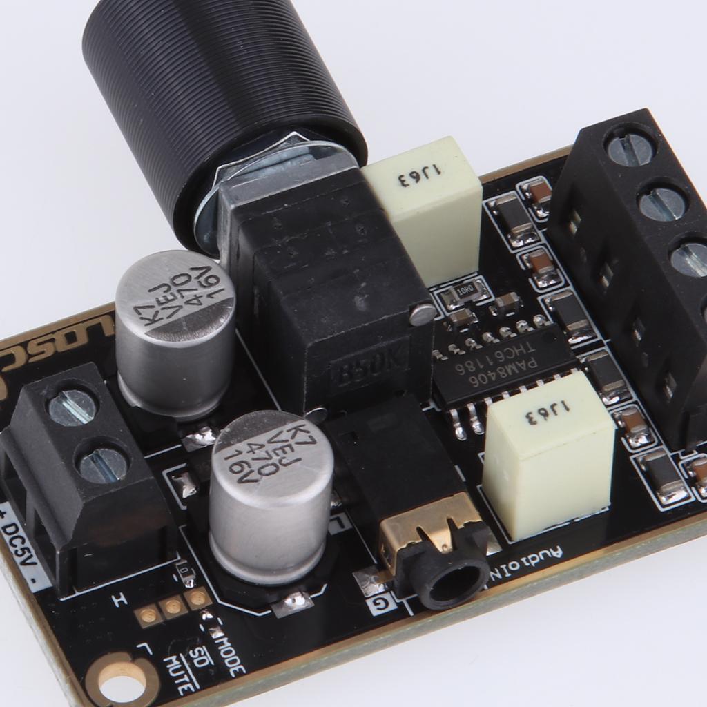 2xPAM8406 Class D Digital Amplifier Board Dual Channel 5V 5W+5W DIY Stereo Amp