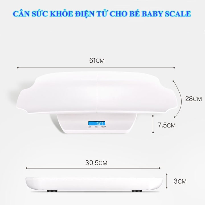 Cân Điện Tử Cho Bé Sơ Sinh Kết Hợp Đo Chiều Cao BABY SCALE V2