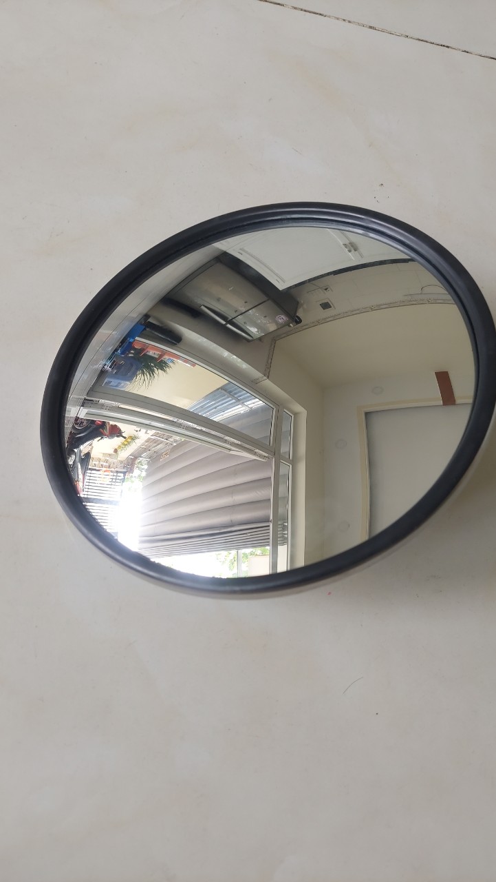Gương cầu lồi inox 20cm phong thủy, trang trí shop, nhà cửa