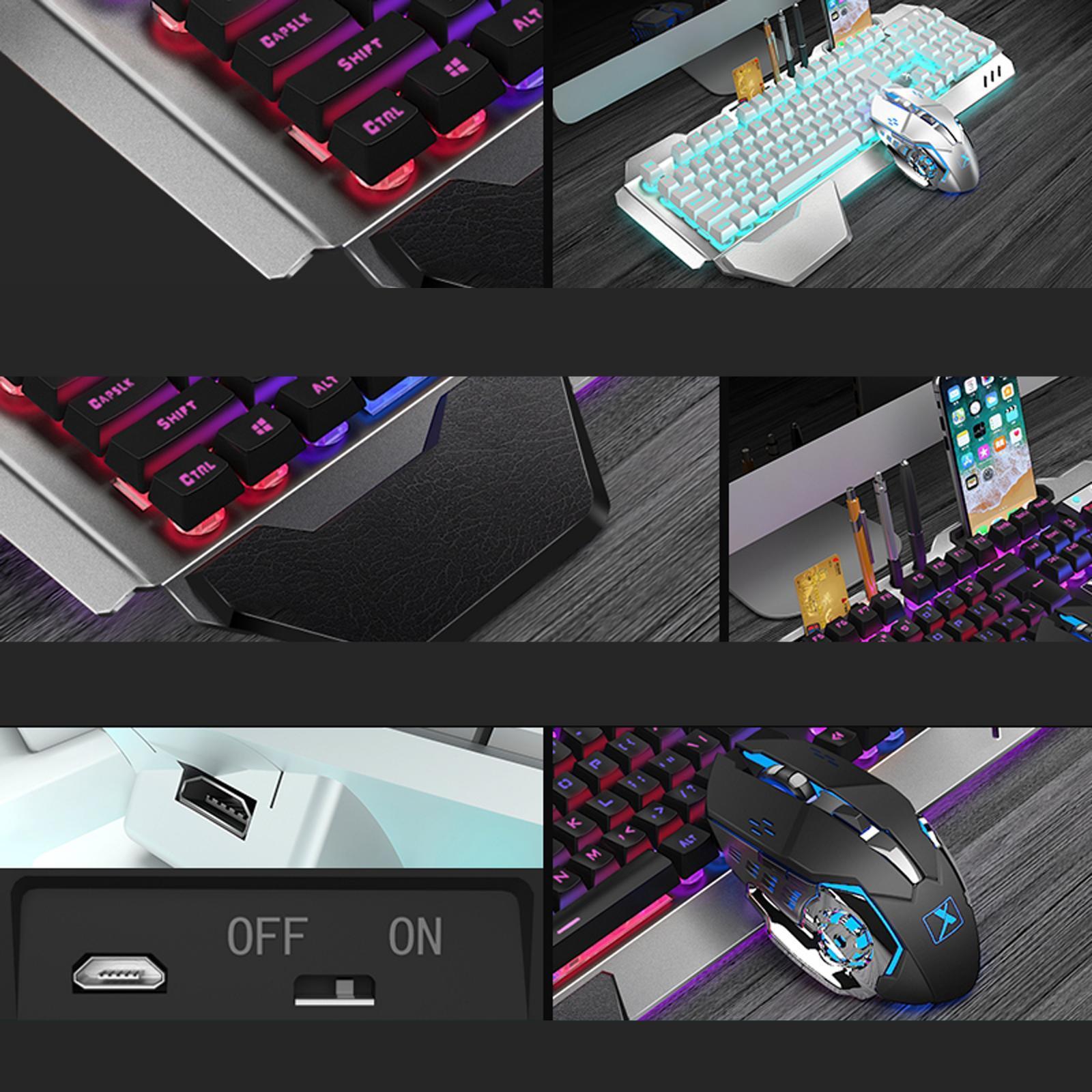 Gamer 2.4G Wireless Keyboard Mouse Set Rechargeable
