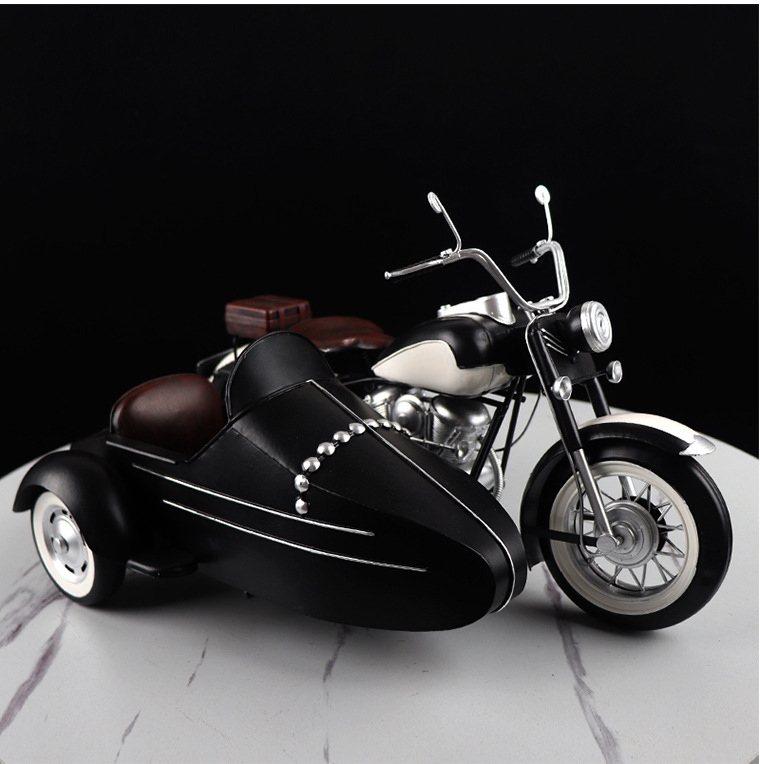 Mô Hình Xe Sidecar Retro - Trang Trí Vintage