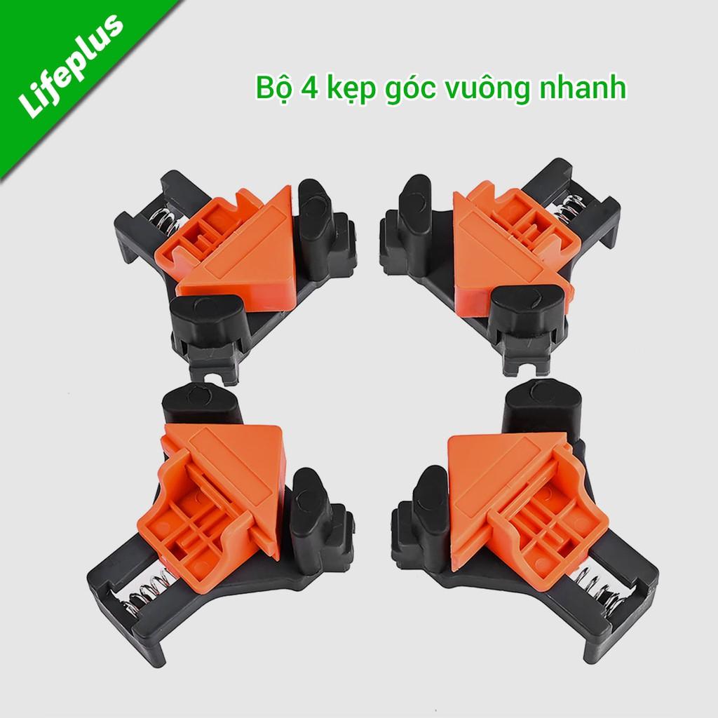 Bộ 4 ê tô góc vuông - kẹp góc vuông nhanh