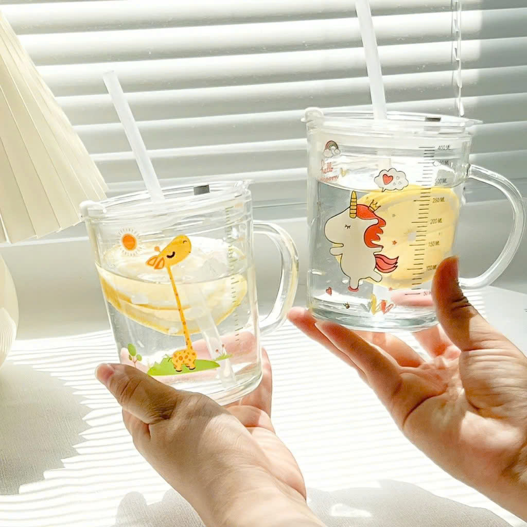 Cốc chia vạch thủy tinh 400ml tiện lợi cho các mẹ căn chỉnh mực nước và sữa hàng ngày