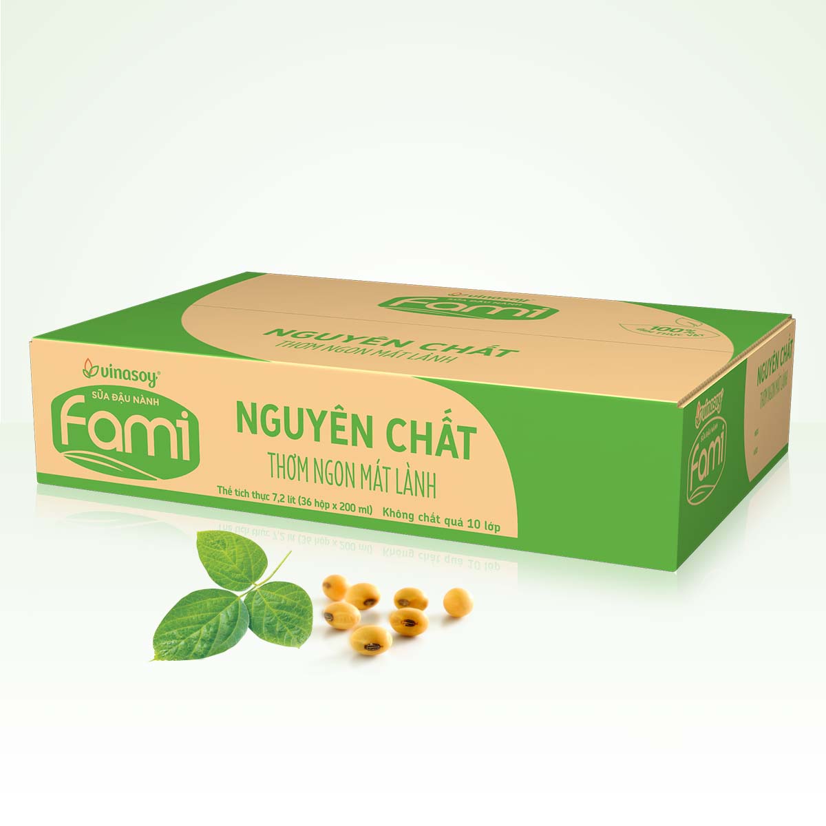 Thùng Sữa đậu nành Fami nguyên chất (200ml x 36 Hộp)