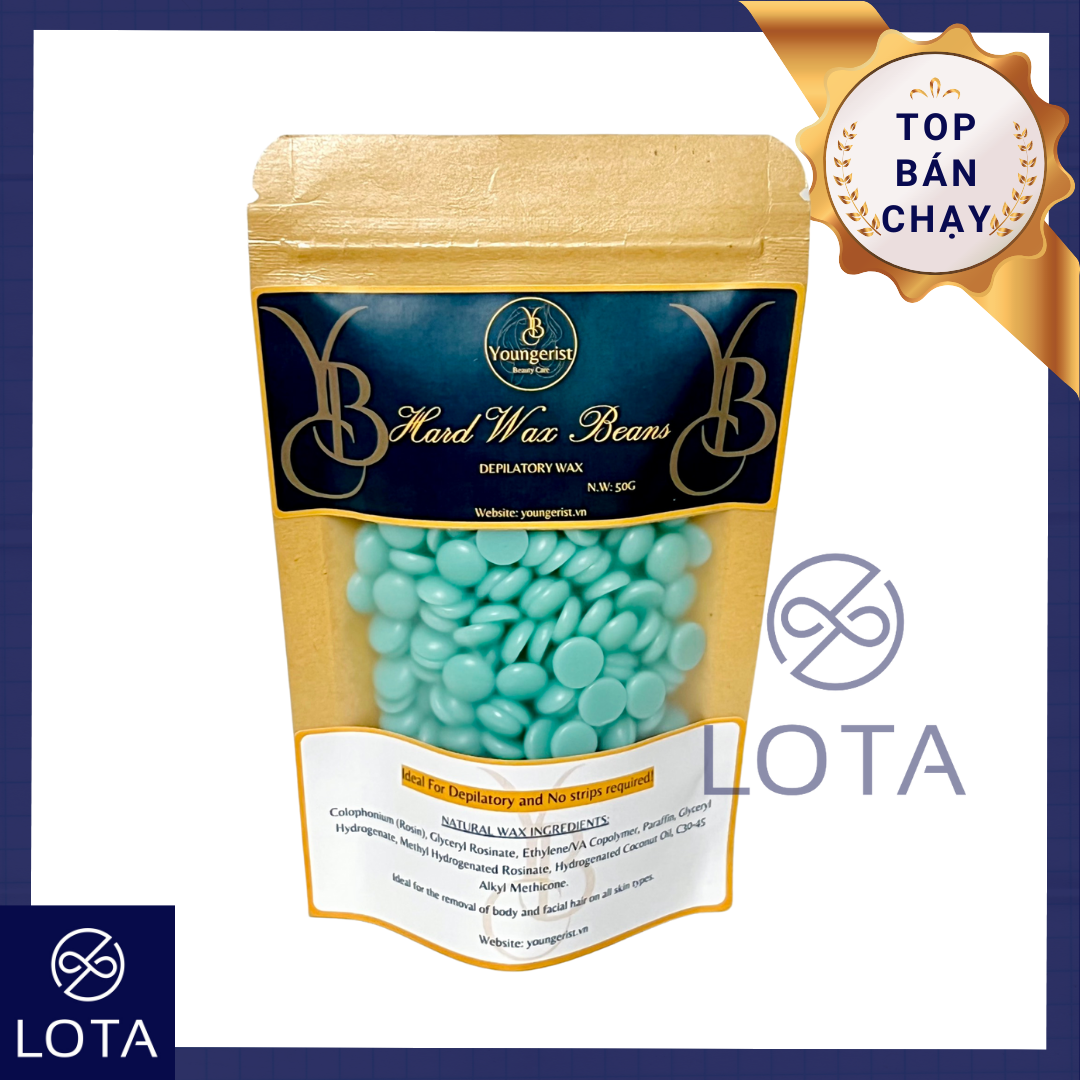 BỊCH 50G SÁP WAX LÔNG YOUNGERIST DÂU TÂY siêu bám lông triệt lông hiệu quả keo tẩy lông hard wax beans cao cấp dùng kèm mỡ trăn waxing bean