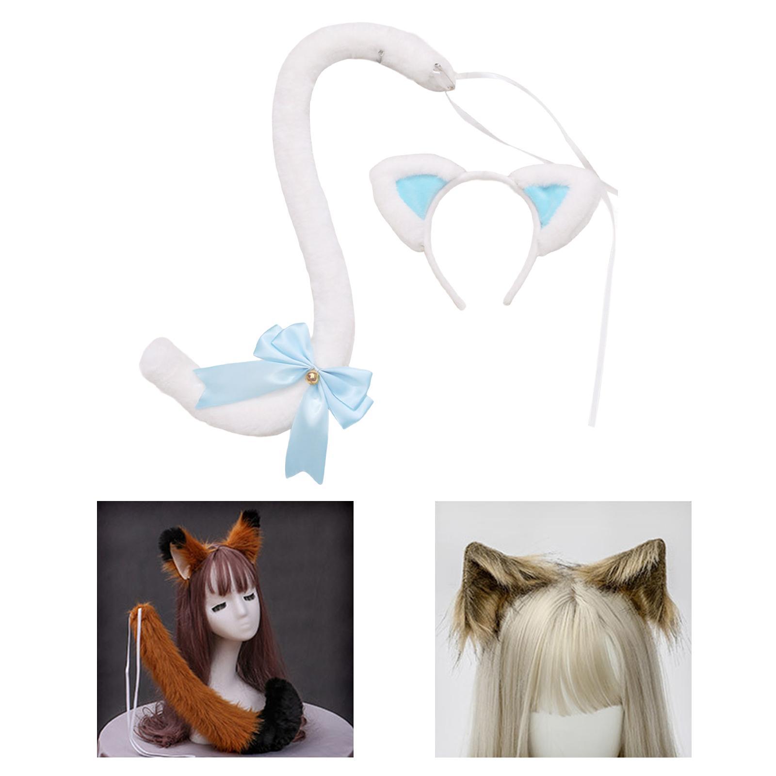 Cat Ears and Tail Set Fancy Dress Costume Gift Dressing up Party