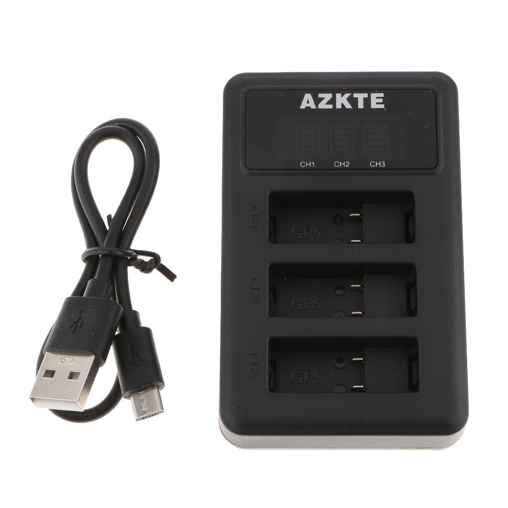 Triple USB Battery Charger Cradle for Hero5 Hero6 Black Cameras