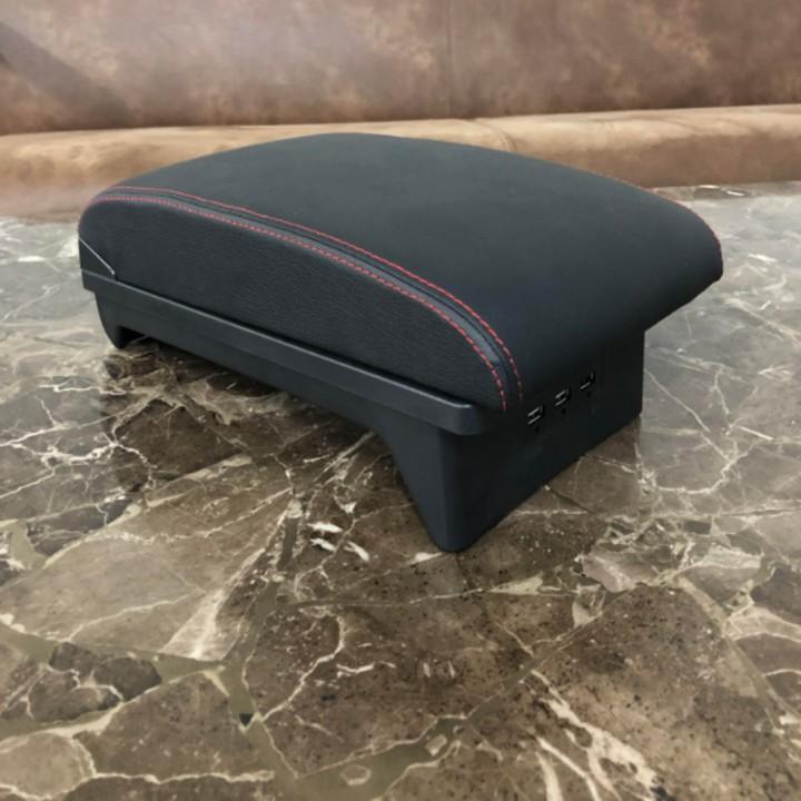 Hộp tỳ tay ô tô Mitsubishi Xpander cao cấp tích hợp 3 cổng USB: XPD-NK