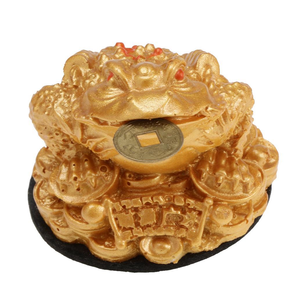 Feng Shui Ornaments Money Fortune Oriental Chinese Ching Frog Toad Coin X10