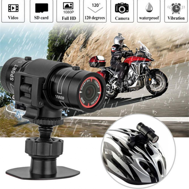 Mũ bảo hiểm thể thao máy ảnh xe đạp xe đạp xe máy Action Action Action Mini Camera DV F9 Máy quay phim đầy đủ 1080p HD Video Recorder