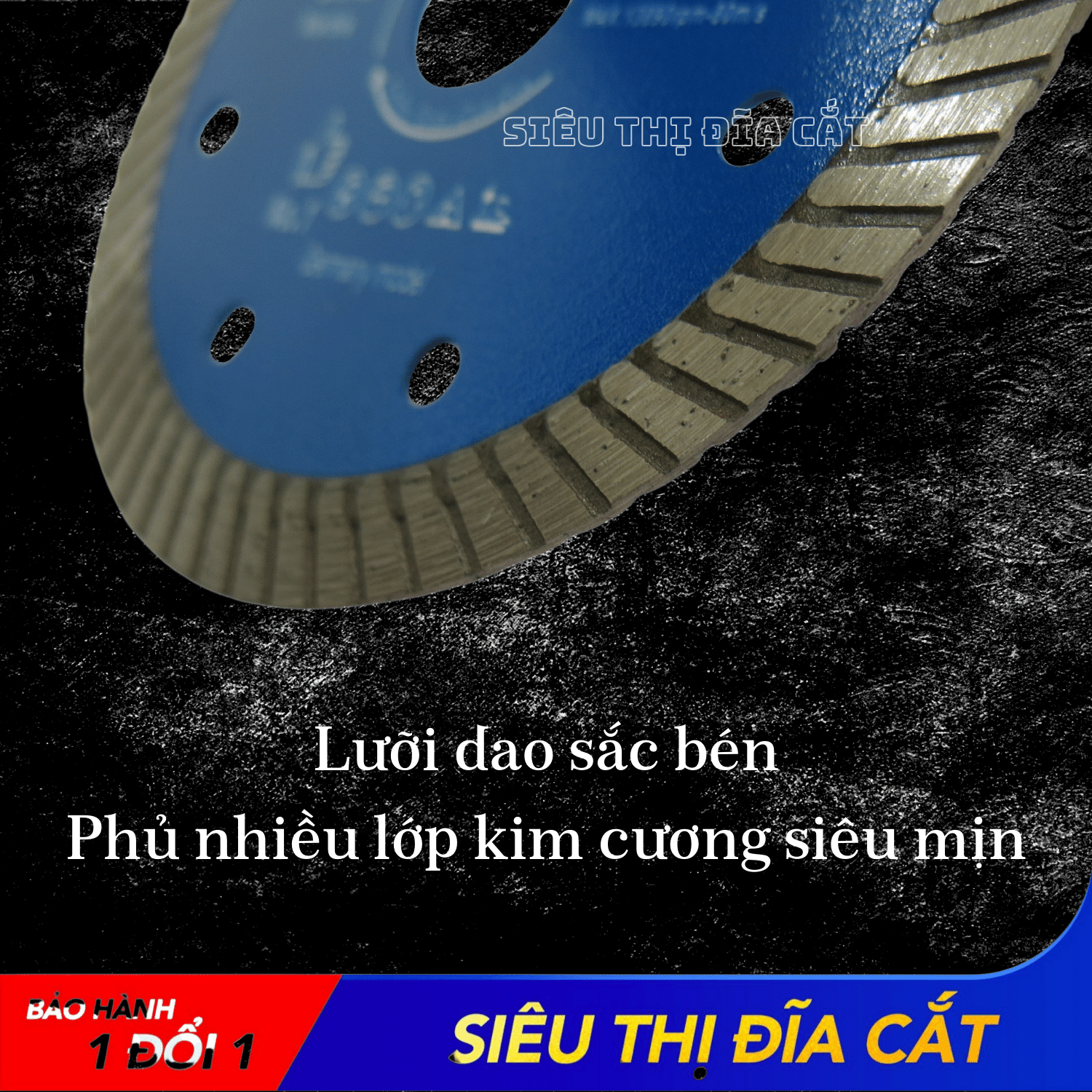 Lưỡi Cắt Đa Năng 125mm KingTom - Chuyên Đá Cứng, Gạch Bóng Kiếng