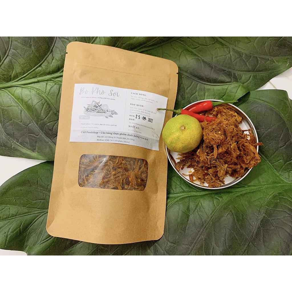 Bò Khô Sợi CAO FOOD nhà làm cao cấp từ thịt thăn bò 100% - Đặc sản Đà Nẵng siêu ngon chuẩn vị phải thử
