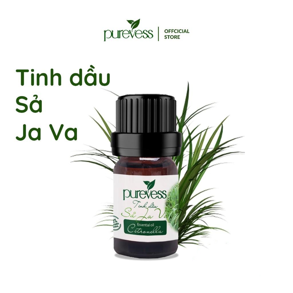 Tinh dầu Sả Java Purevess, thiên nhiên nguyên chất, giúp thư giãn và đuổi muỗi. 30ml