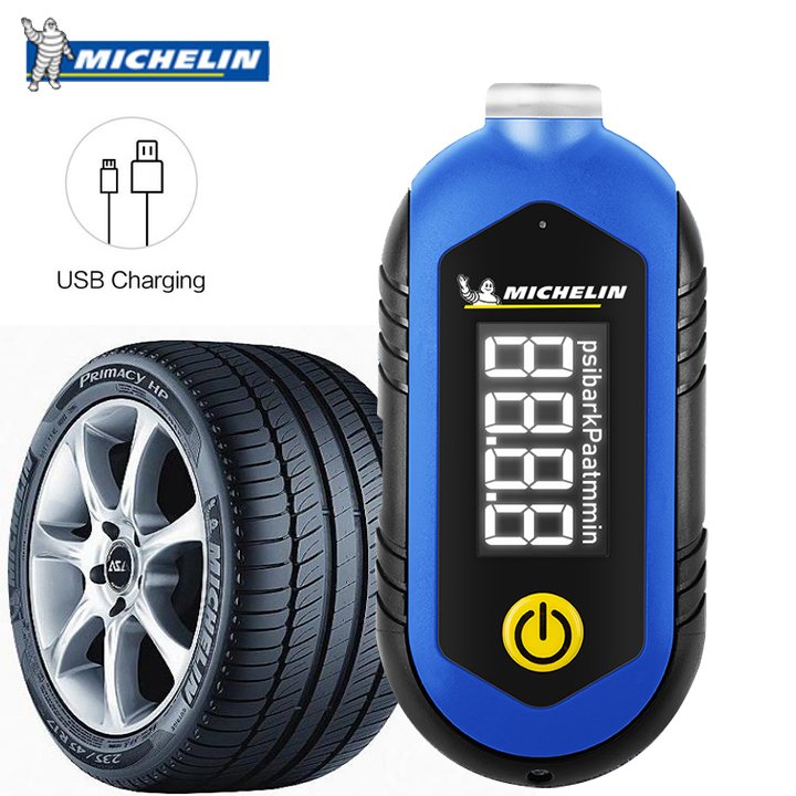 Đồng hồ đo áp suất lốp điện tử, tích hợp cổng sạc USB Michelin M2210 - Hàng Nhập Khẩu