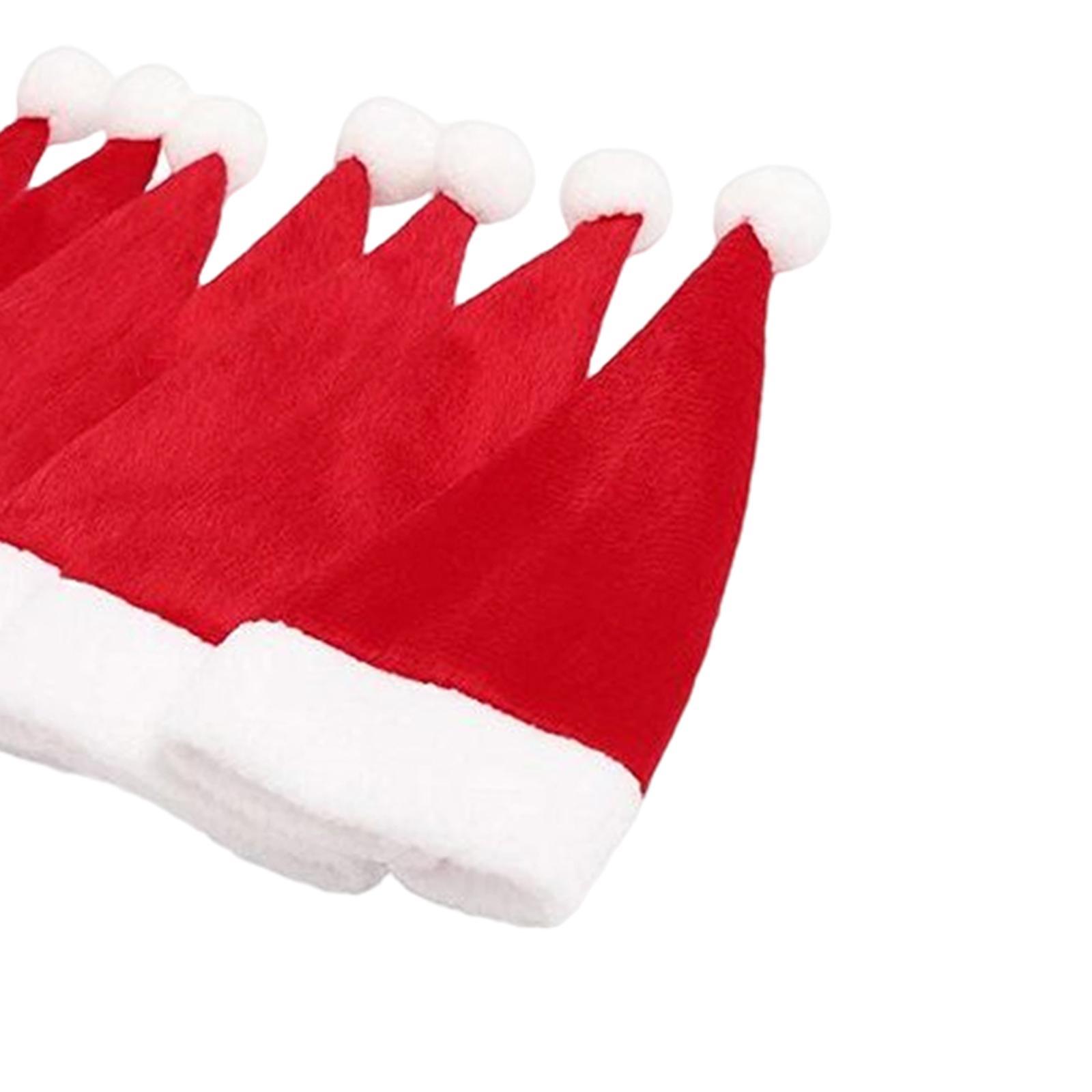 10Pcs Christmas Hat Christmas Presents Home Decoration Accessories Ornaments Pockets Tableware Holder Bag Cutlery Holder Silverware Holders