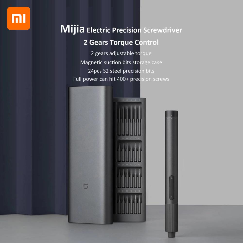 Original Xiaomi Mijia Electric Screwdriver 24 in 1 Precision Screwdriver Set w/24 Precision Magnetic Bits/Alluminum Box