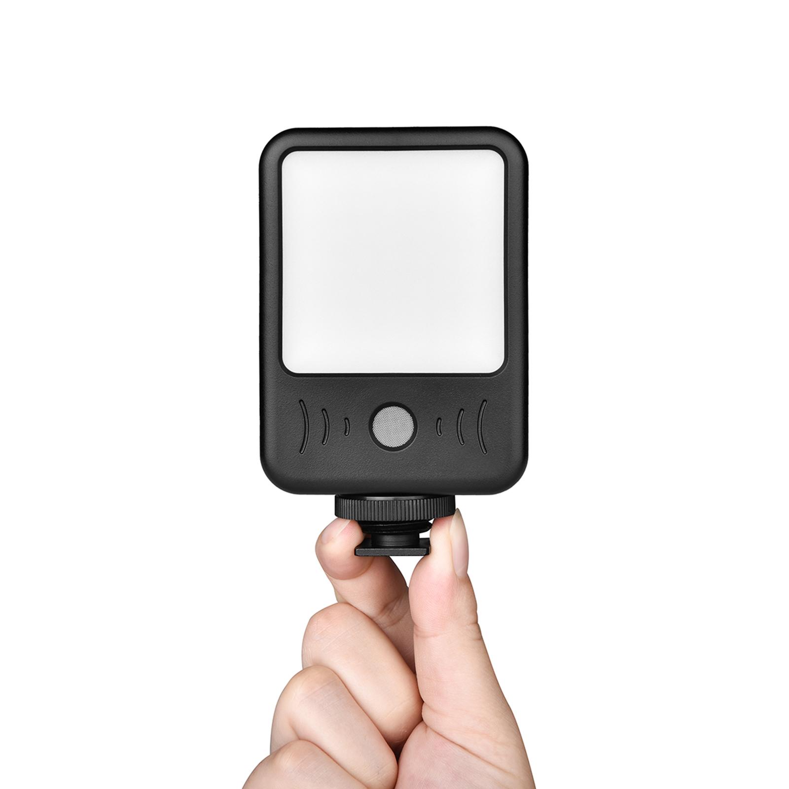 LED Video Light Mic Recording Camera Photo Light Remote Working Interviews