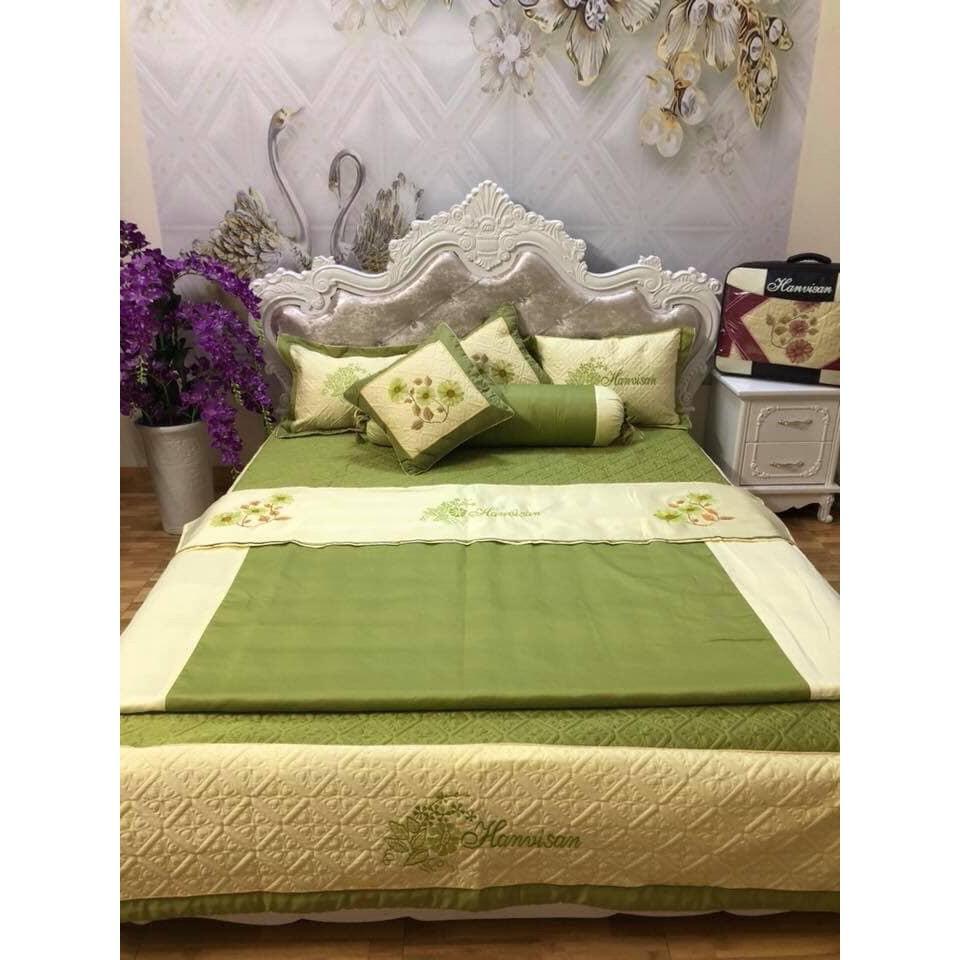 Trọn bộ chăn ga gối satin 7 món cao cấp dành cho mùa cưới