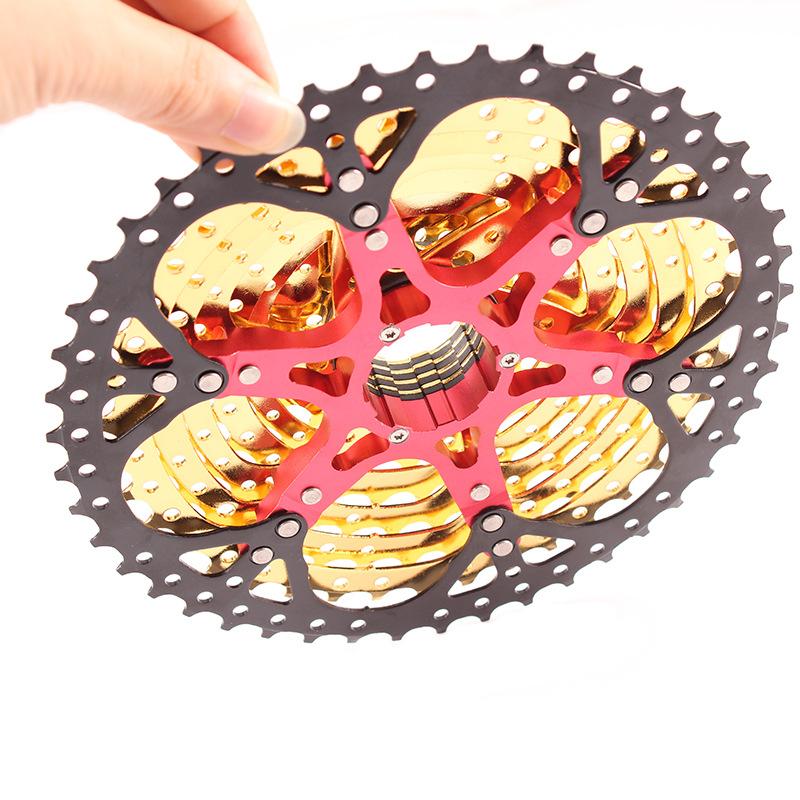 Phong cách mới nhất SMLLOW xe đạp leo núi mới 10 tốc độ 30 tốc độ 11-46T vàng bánh đà xe cassette bánh đà bán hàng trực tiếp