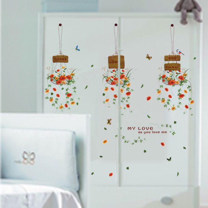 Decal dán tường Chậu hoa Amyshop DKN067 (105 x 130 cm )