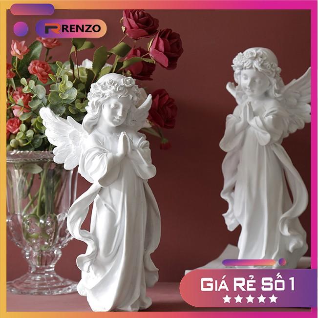 Tượng thiên thần trang trí bằng nhựa- tương thiên sứ tượng cô gái dễ thương RENZO DC01