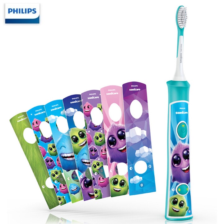 Bàn chải đánh răng điện dành cho trẻ em nhãn hiệu Philips Sonicare For Kids HX6322/04 Kết nối Bluetooth trên ứng dụng - HÀNG NHẬP KHẨU