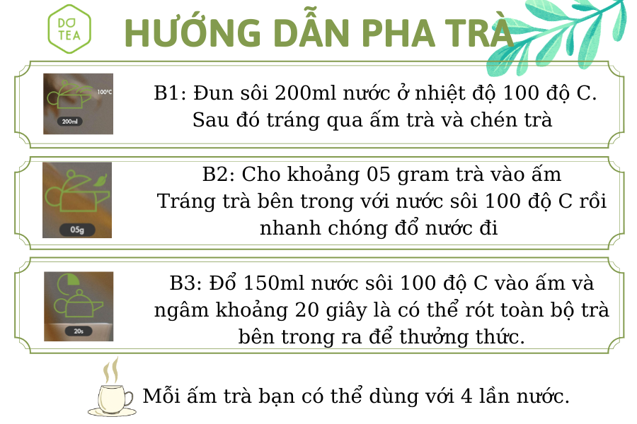 Trà Ô Long Kim Tuyên L462 Dotea 100g - Trà Olong Chát Dịu Nhẹ Thoảng Hương Thơm Sữa Đặc Trưng