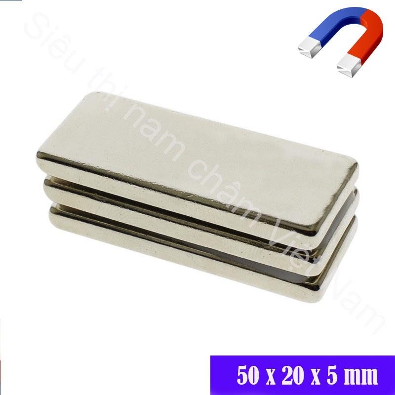 Nam châm vĩnh cửu lực hút mạnh 50x20x5mm