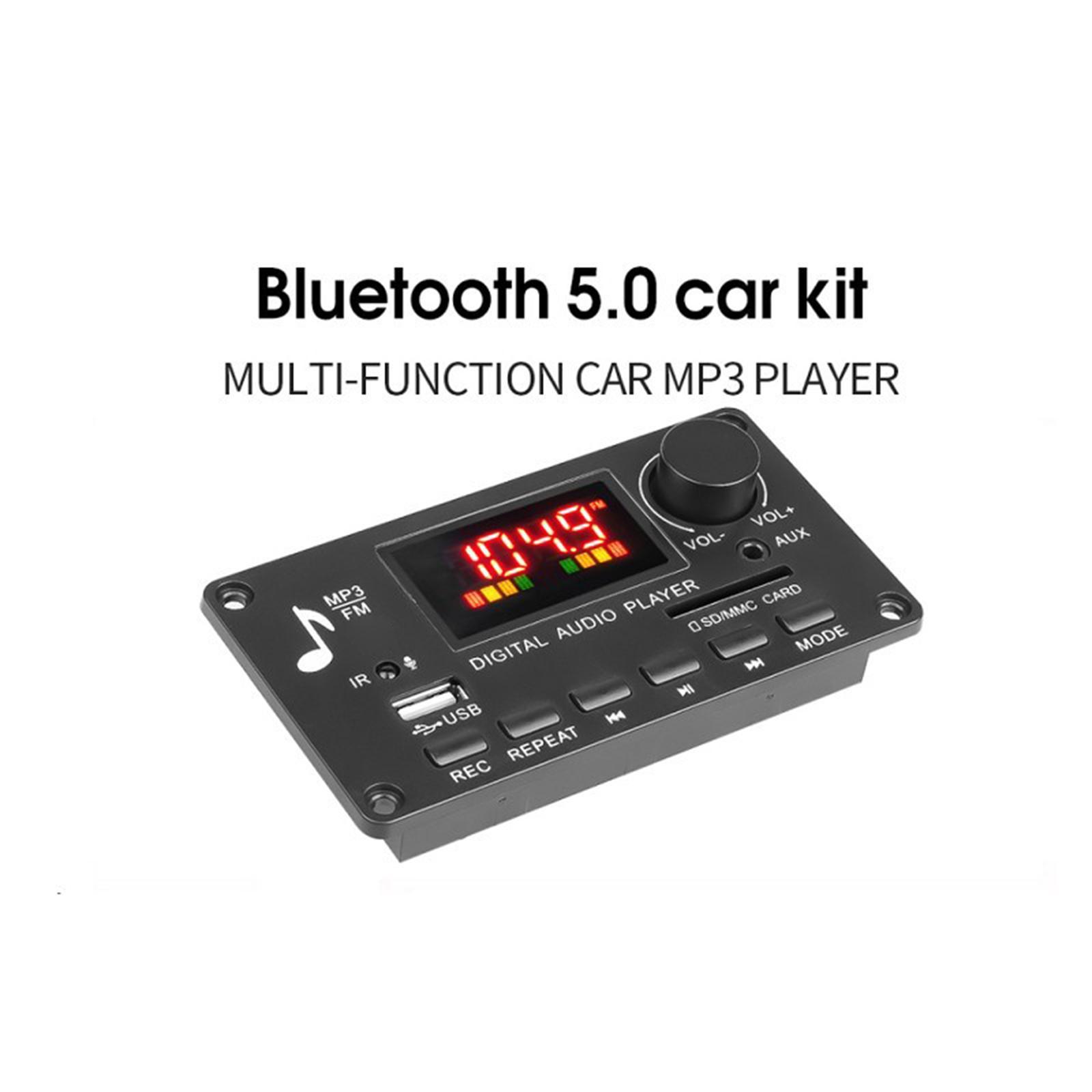 Audio Module USB TF USB FM Car Radio 12V Display Black MP3 Board