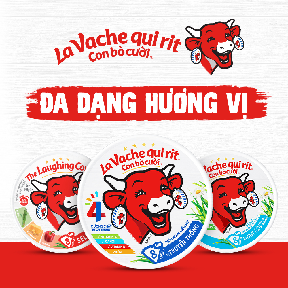 Phô mai Con Bò Cười 24 Miếng 336g – Vị truyền thống (La Vache qui Rit)