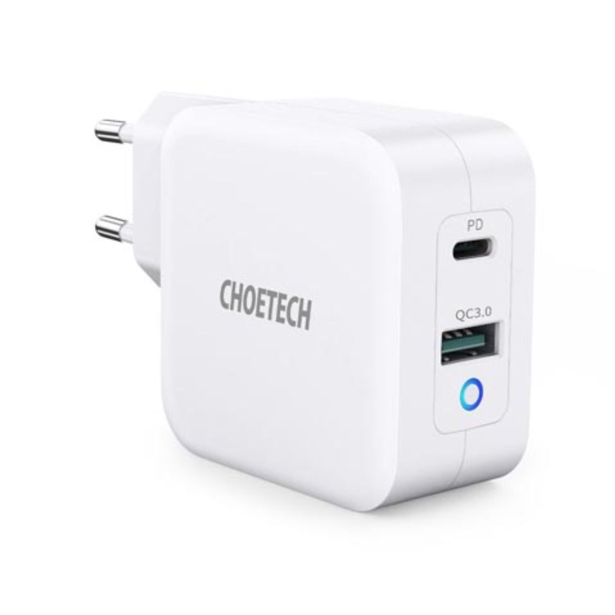 Củ sạc nhanh CHOETECH PD8002 65W GAN 2 cổng (1 USB A+ 1 Type C) – Hàng chính hãng