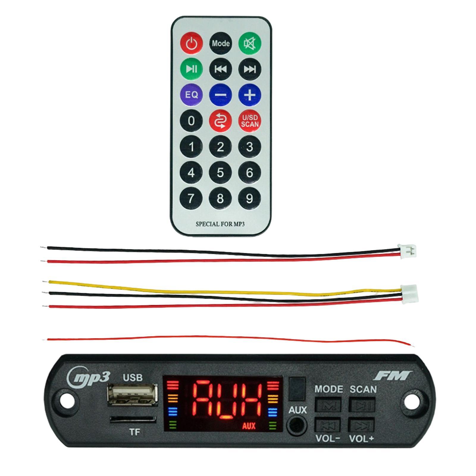 Multifunction BT MP3 Player Decoding Board with Remote Control 12V for Auto