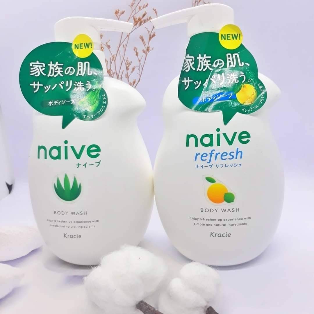 Sữa Tắm Hương Bưởi Thư Giãn Kracie Naive Body Wash 530ml