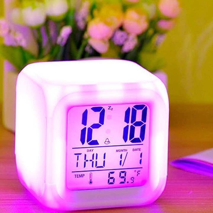 Đồng Hồ Báo Thức Điện Tử Để Bàn Màn Hình LED Đa Chức Năng: Thời Gian, Lịch, Báo Thức, Nhiệt Độ