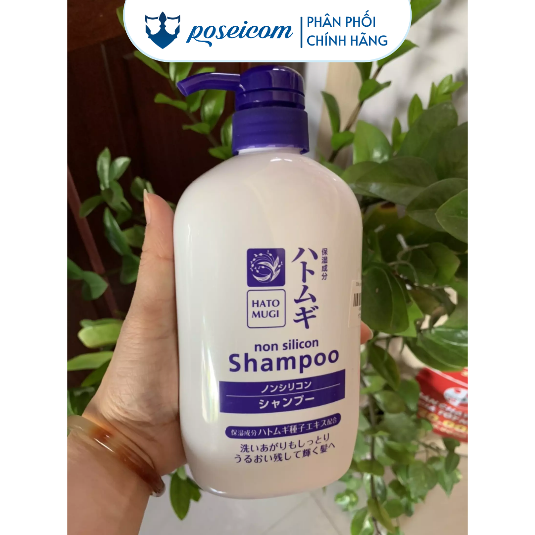 DẦU GỘI ĐẦU HATOMUGI ĐƯỢC CHIẾT XUẤT TỪ HẠT Ý DĨ VÀ DẦU NGỰA 600ML
