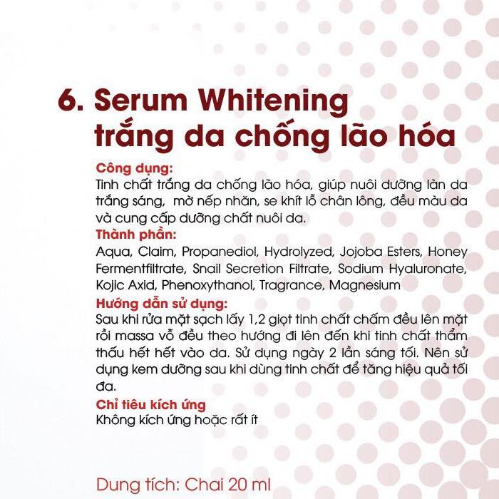 Serum Whitening Trắng Da Chống Lão Hóa