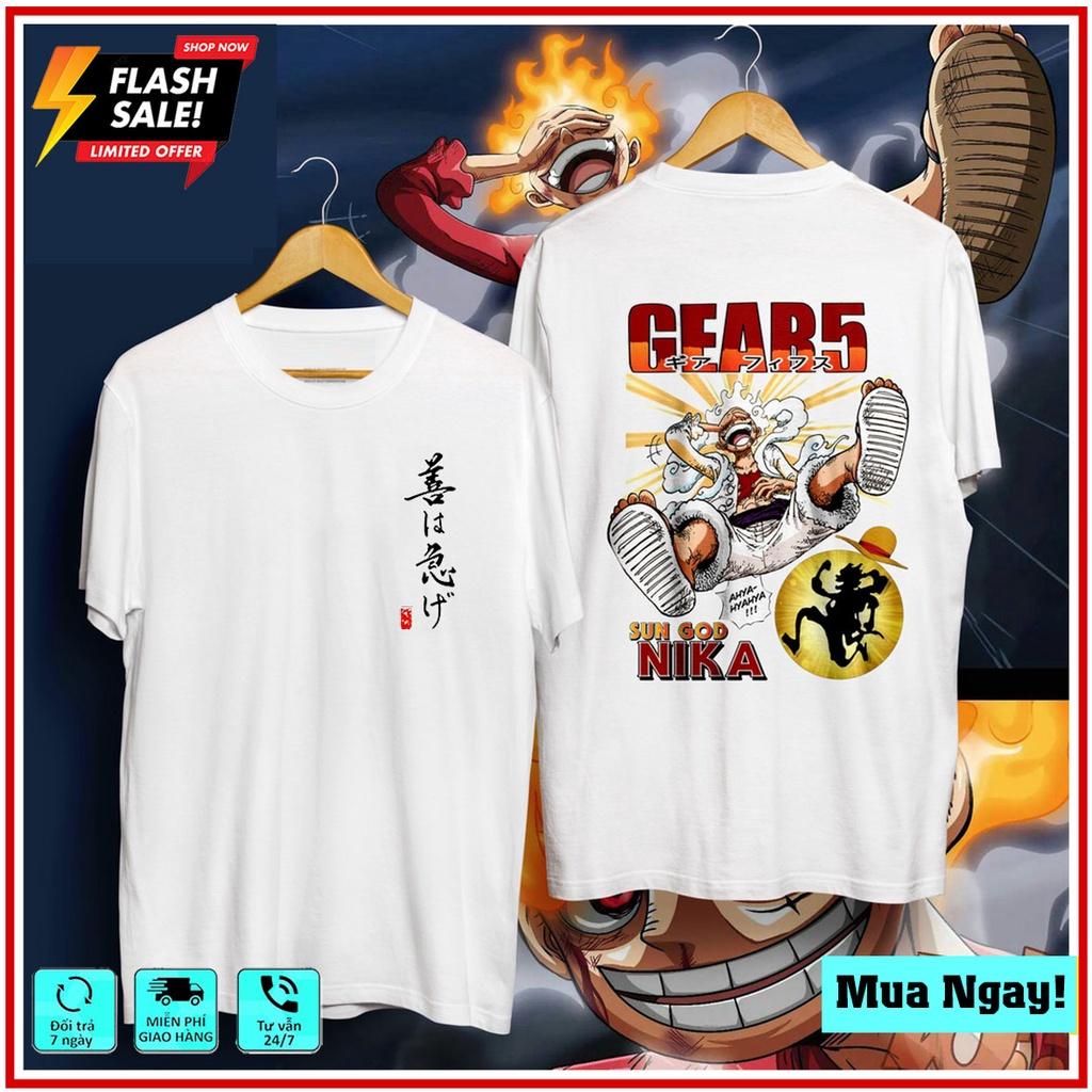 Áo phông One Piece in hình Luffy Gear 5 - BST Áo Anime Đảo Hải Tặc Siêu Đẹp, Giá Rẻ